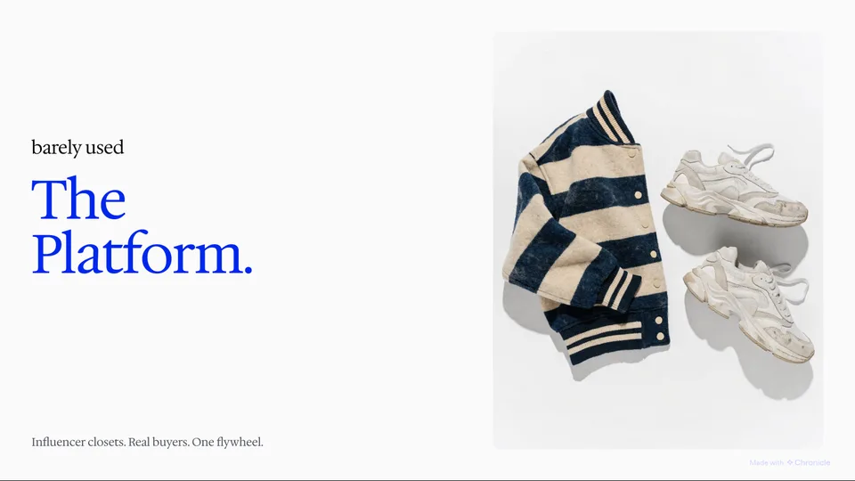 Barely Used pitch deck cover slide