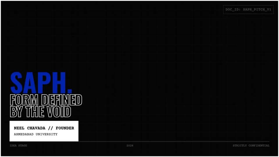 SaPH pitch deck cover slide